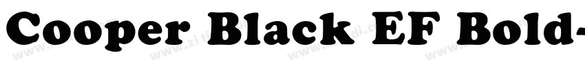Cooper Black EF Bold字体转换